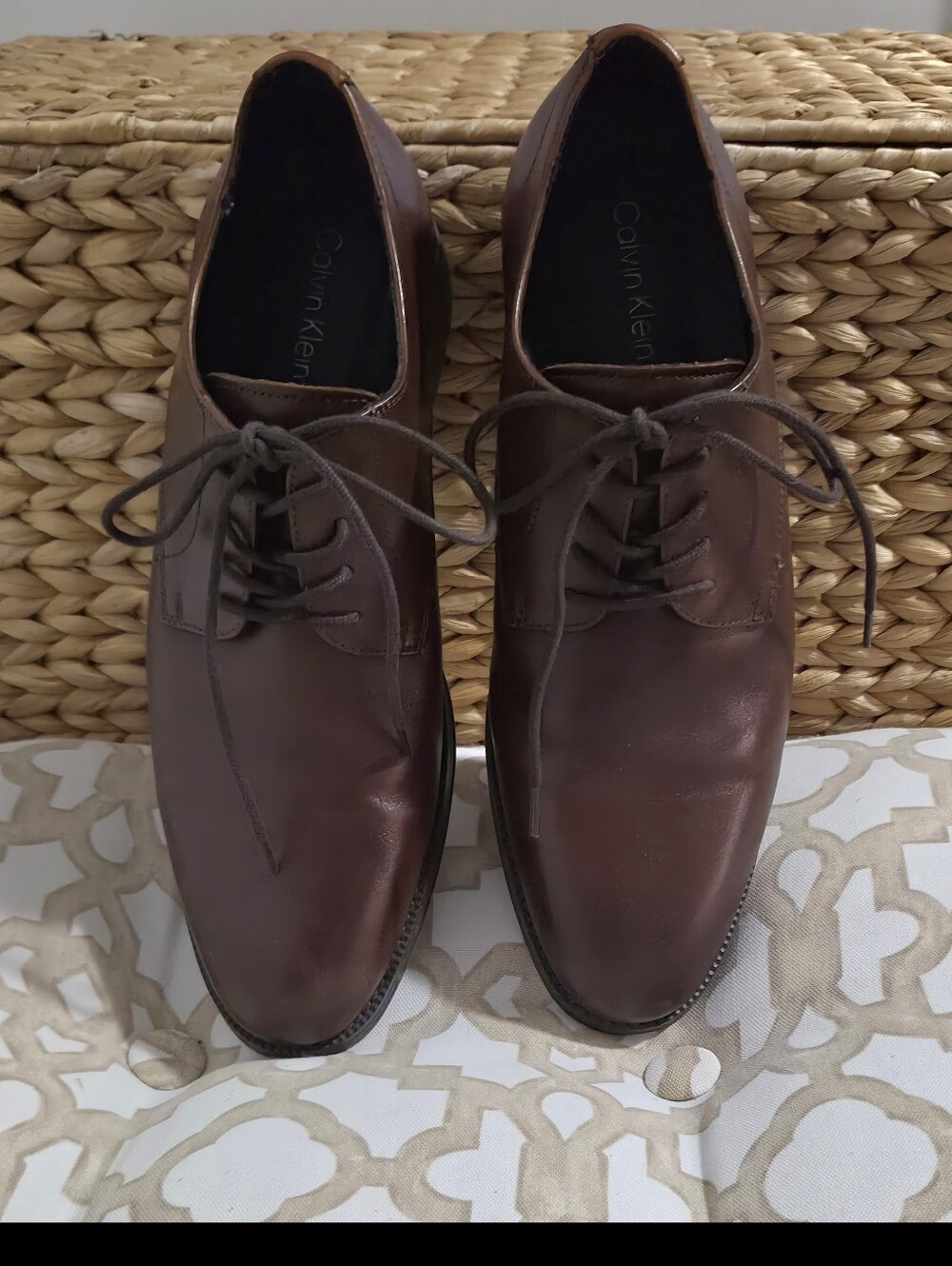 Calvin Klein 9 Brown Lace Up Oxford Dress Shoes